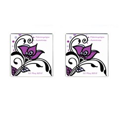 2015 Awareness Day Cufflinks (square) by FunWithFibro