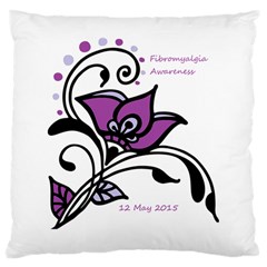 2015 Awareness Day Large Cushion Case (single Sided)  by FunWithFibro