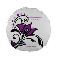 2015 Awareness Day 15  Premium Round Cushion  by FunWithFibro