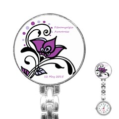 2015 Awareness Day Stainless Steel Nurses Watch by FunWithFibro