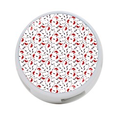 Delicate Red Flower Pattern 4-port Usb Hub (one Side) by CreaturesStore