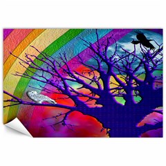 Rainbow Moon Canvas 12  X 18  (unframed) by SaraThePixelPixie