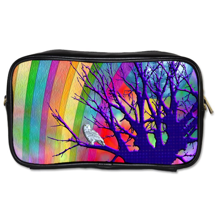 Rainbow Moon Travel Toiletry Bag (Two Sides)