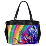 Rainbow Moon Oversize Office Handbag (Two Sides) Back