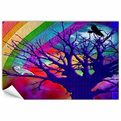 Rainbow Moon Canvas 24  X 36  (unframed) by SaraThePixelPixie