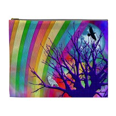 Rainbow Moon Cosmetic Bag (xl) by SaraThePixelPixie