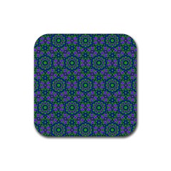 Retro Flower Pattern  Drink Coaster (square) by SaraThePixelPixie