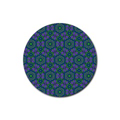 Retro Flower Pattern  Drink Coasters 4 Pack (round) by SaraThePixelPixie