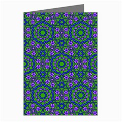 Retro Flower Pattern  Greeting Card (8 Pack)