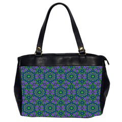 Retro Flower Pattern  Oversize Office Handbag (two Sides)