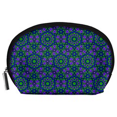 Retro Flower Pattern  Accessory Pouch (large) by SaraThePixelPixie