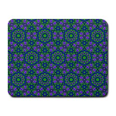 Retro Flower Pattern  Small Mouse Pad (rectangle) by SaraThePixelPixie