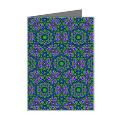 Retro Flower Pattern  Mini Greeting Card