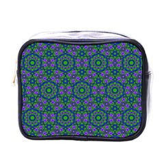 Retro Flower Pattern  Mini Travel Toiletry Bag (one Side)