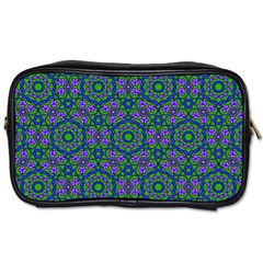 Retro Flower Pattern  Travel Toiletry Bag (two Sides)