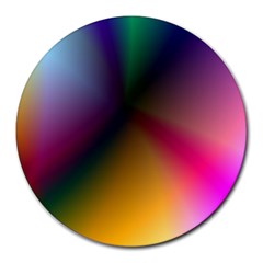 Prism Rainbow 8  Mouse Pad (round) by StuffOrSomething