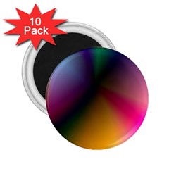 Prism Rainbow 2 25  Button Magnet (10 Pack) by StuffOrSomething