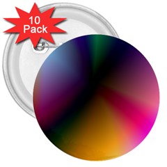 Prism Rainbow 3  Button (10 Pack) by StuffOrSomething