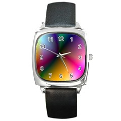 Prism Rainbow Square Leather Watch by StuffOrSomething