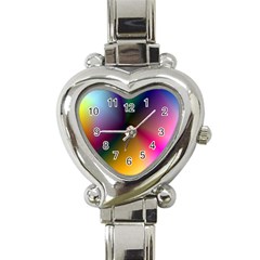 Prism Rainbow Heart Italian Charm Watch  by StuffOrSomething