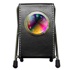 Prism Rainbow Stationery Holder Clock by StuffOrSomething