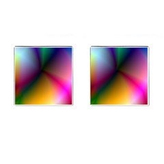 Prism Rainbow Cufflinks (square) by StuffOrSomething