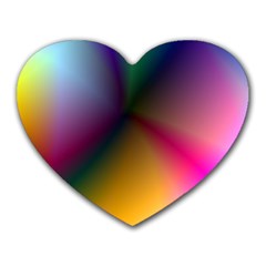 Prism Rainbow Mouse Pad (heart) by StuffOrSomething