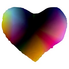 Prism Rainbow 19  Premium Heart Shape Cushion by StuffOrSomething