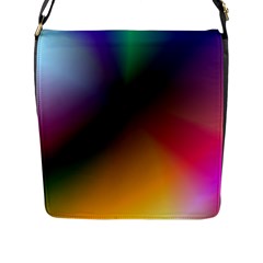 Prism Rainbow Flap Closure Messenger Bag (large)