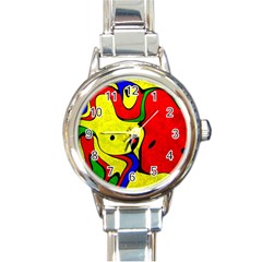 Abstract Round Italian Charm Watch