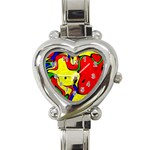 Abstract Heart Italian Charm Watch  Front