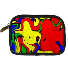 Abstract Digital Camera Leather Case by Siebenhuehner