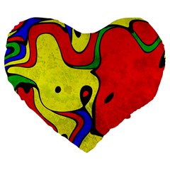 Abstract 19  Premium Heart Shape Cushion by Siebenhuehner