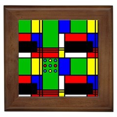 Mondrian Framed Ceramic Tile by Siebenhuehner