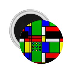 Mondrian 2 25  Button Magnet by Siebenhuehner