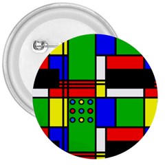 Mondrian 3  Button by Siebenhuehner