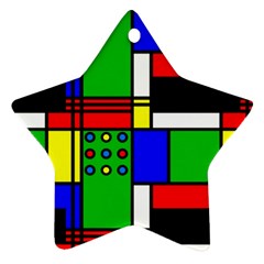 Mondrian Star Ornament