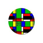 Mondrian Magnet 3  (Round) Front