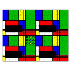 Mondrian Jigsaw Puzzle (rectangle) by Siebenhuehner