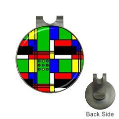 Mondrian Hat Clip With Golf Ball Marker