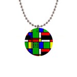 Mondrian Button Necklace Front