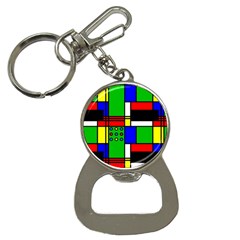 Mondrian Bottle Opener Key Chain by Siebenhuehner