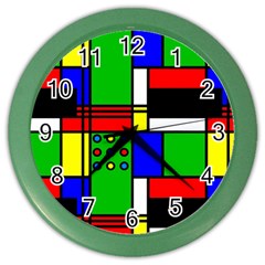 Mondrian Wall Clock (color)