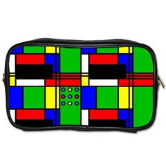 Mondrian Travel Toiletry Bag (one Side) by Siebenhuehner