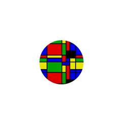 Mondrian 1  Mini Button