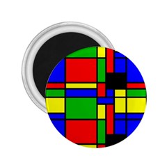 Mondrian 2 25  Button Magnet by Siebenhuehner