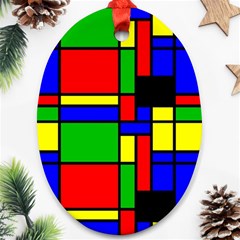 Mondrian Oval Ornament by Siebenhuehner