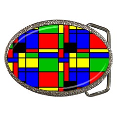 Mondrian Belt Buckle (oval) by Siebenhuehner