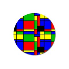 Mondrian Magnet 3  (round) by Siebenhuehner