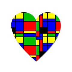 Mondrian Magnet (heart)